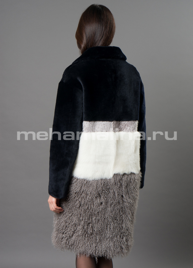 Шуба из овчины merino модель № D-236 в кредит
