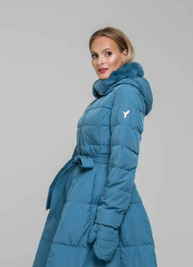 Пуховик ODRI с рукавицами  модель № П-250 в кредит