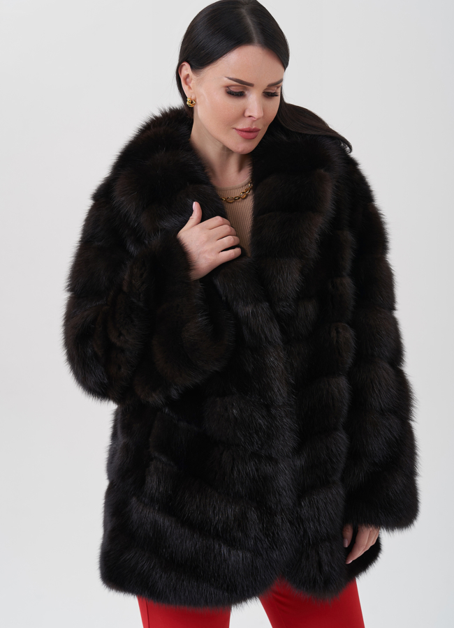 Шуба из куницы  модель № 24638 универмаг малина