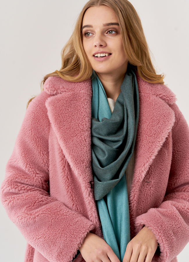 Палантин женский модель № 29 меха малина