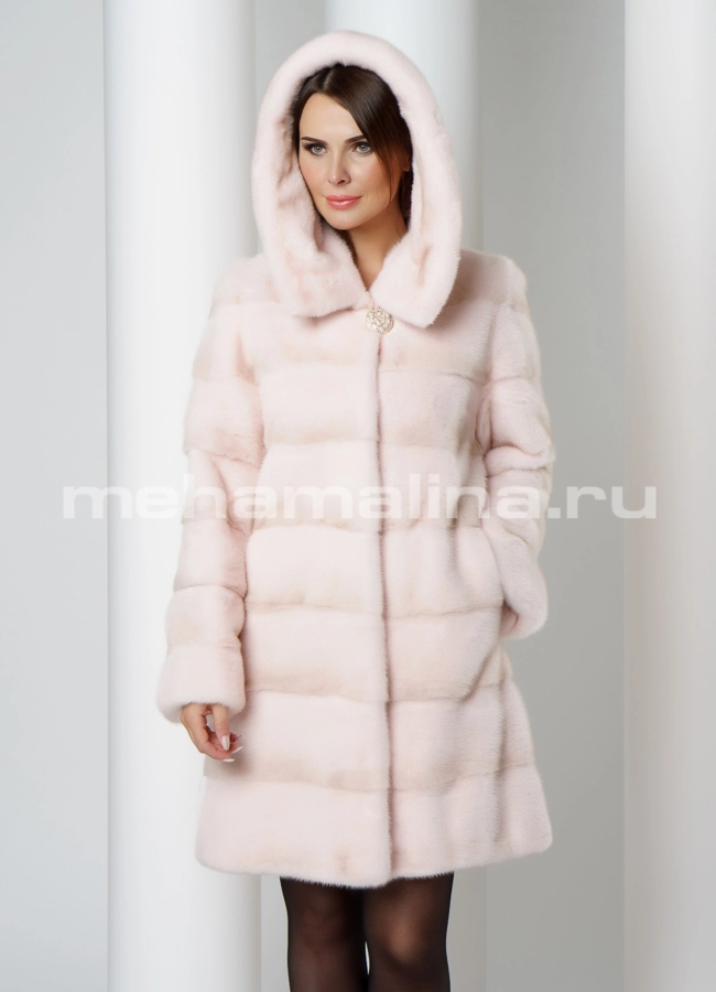 Норковая шуба модель № S-631 универмаг малина