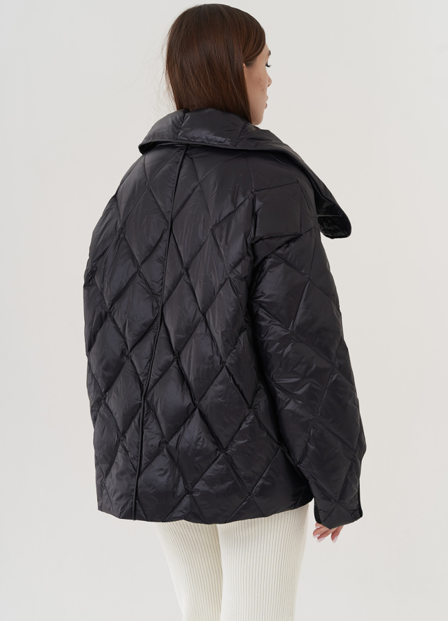 Пуховик женский оверсайз  модель № 25950 универмаг малина