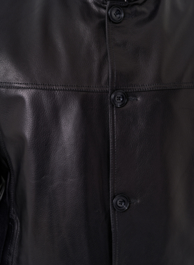 Мужская кожаная куртка черного цвета 