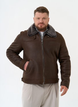 Мужская натуральная дубленка