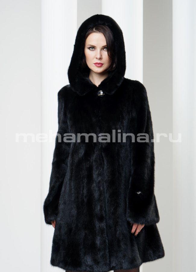 Шуба из норки годе. Длина 90см модель № S-175 в кредит