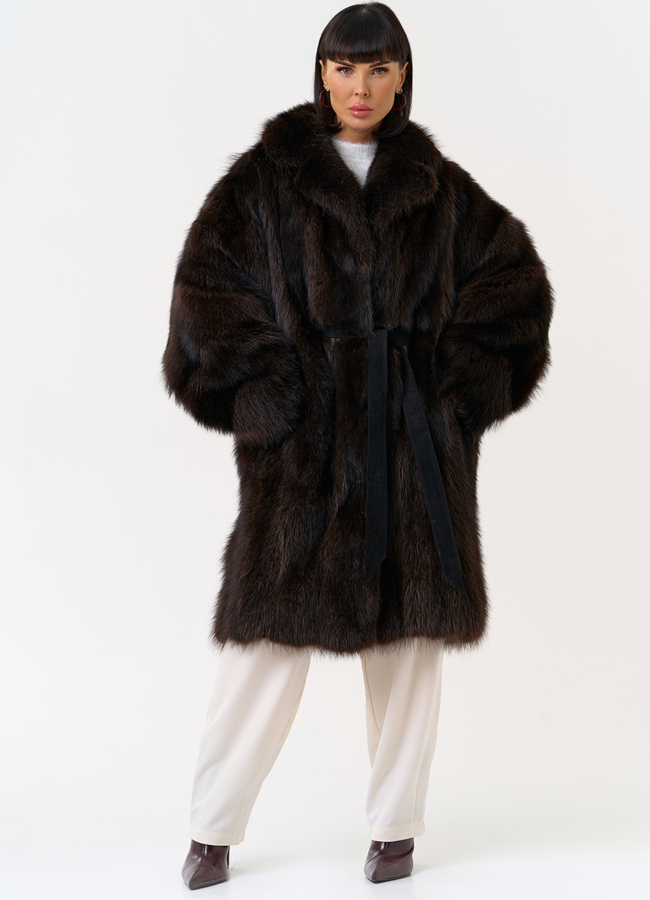 фото Шуба из меха енота с английским воротником модель № 31671 фото Шуба из меха енота с английским воротником модель № 31671