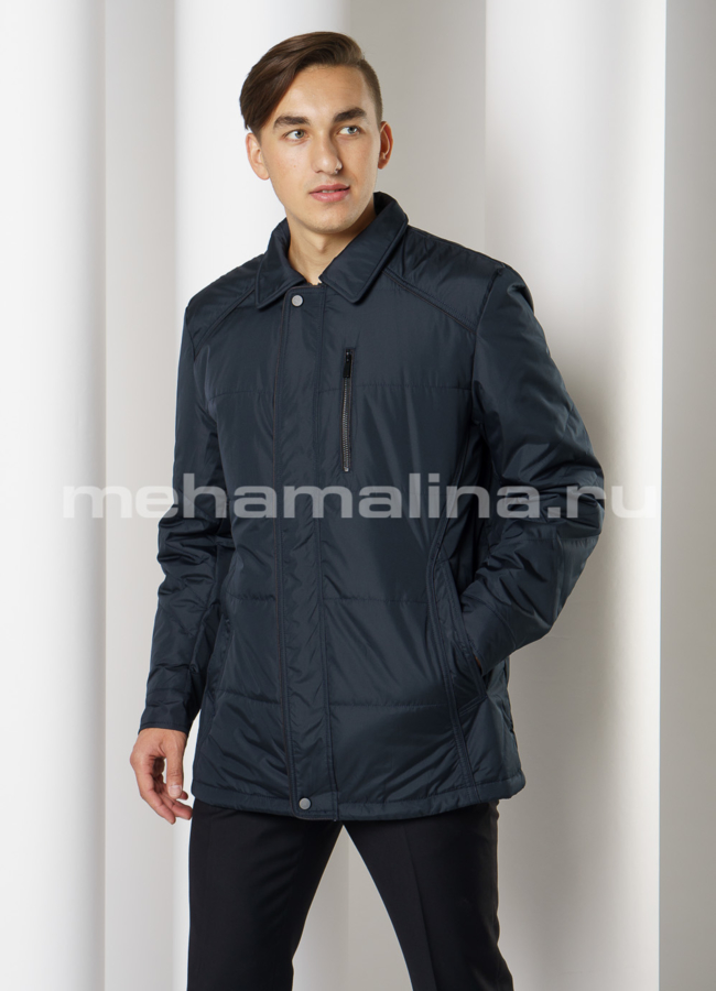 Утепленная куртка с отложным воротником модель № 1921 меха малина Утепленная куртка с отложным воротником модель № 1921 меха малина