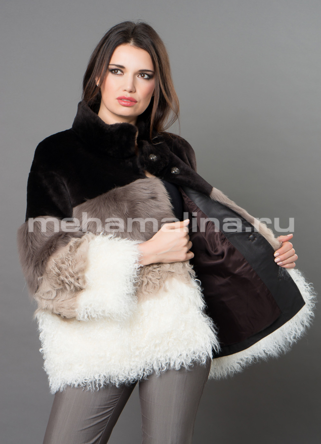 фото Укороченная дубленка Punto модель № 3206