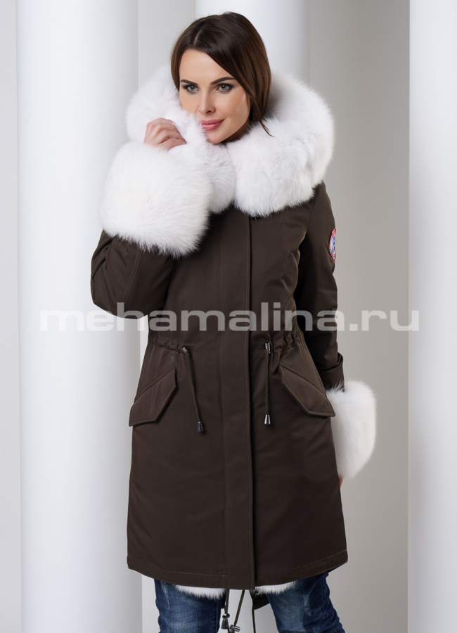 Парка с мехом Malina siberian wear модель № П-162 универмаг малина