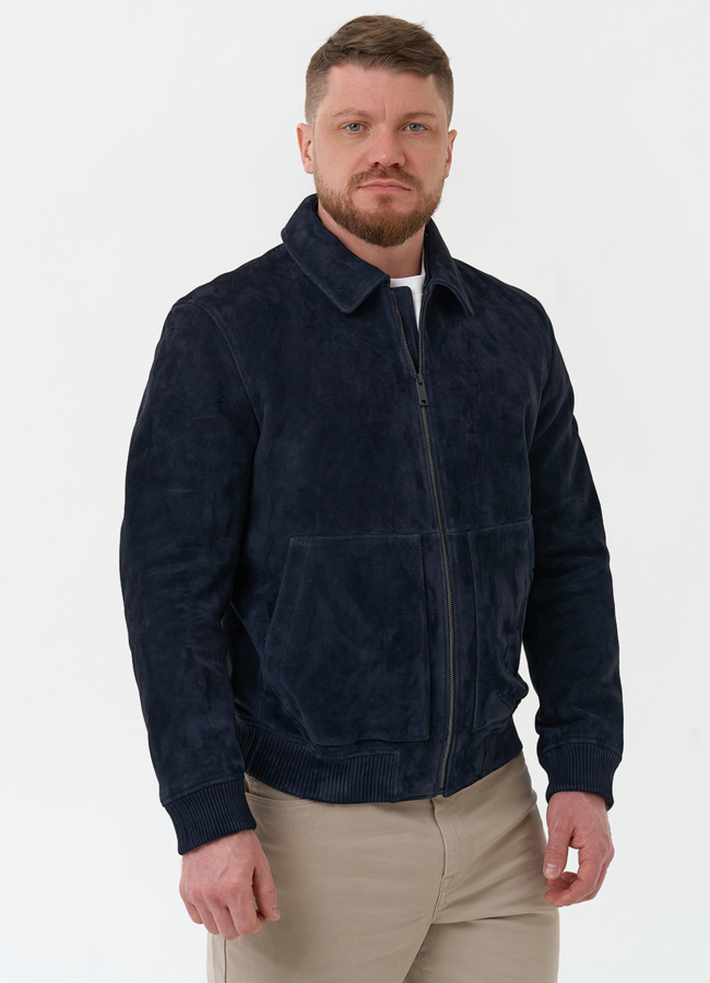 Мужская куртка бомбер из натуральной замши модель № 30065 универмаг малина Мужская куртка бомбер из натуральной замши модель № 30065 универмаг малина