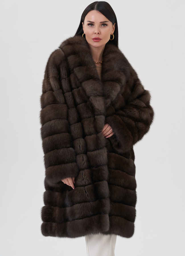 Шуба из соболя  модель № 24591 универмаг малина