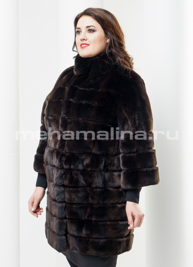 Шуба Rex цвет соболь модель № S-421 меха малина