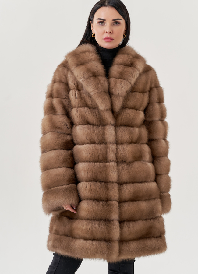 Шуба из куницы  модель № 79563 универмаг малина