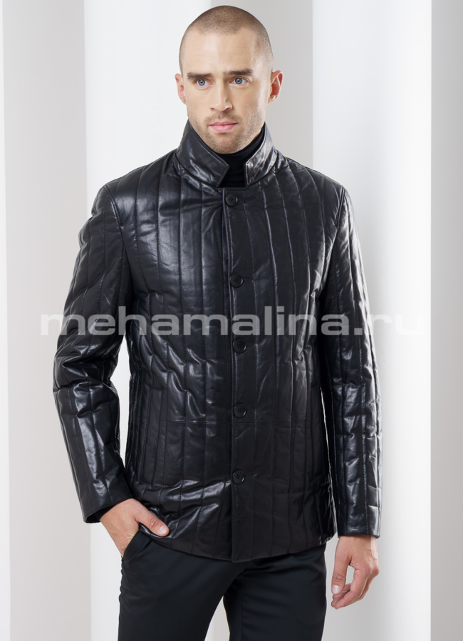 фото Мужская кожаная куртка модель № KP-159