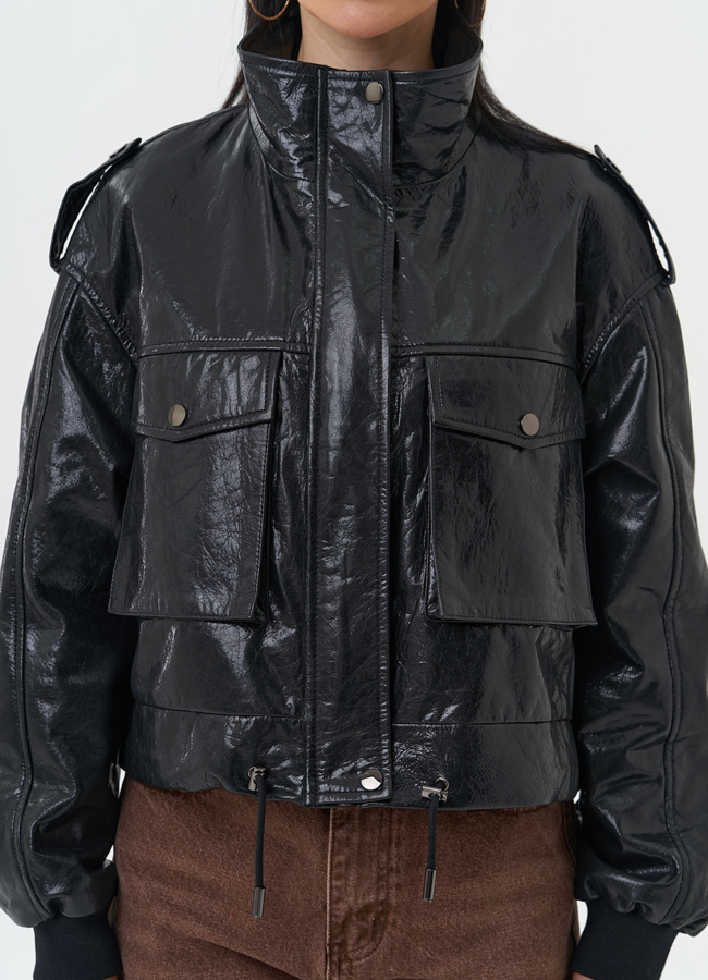 Женская куртка бомбер из натуральной кожи модель № 30096 универмаг малина