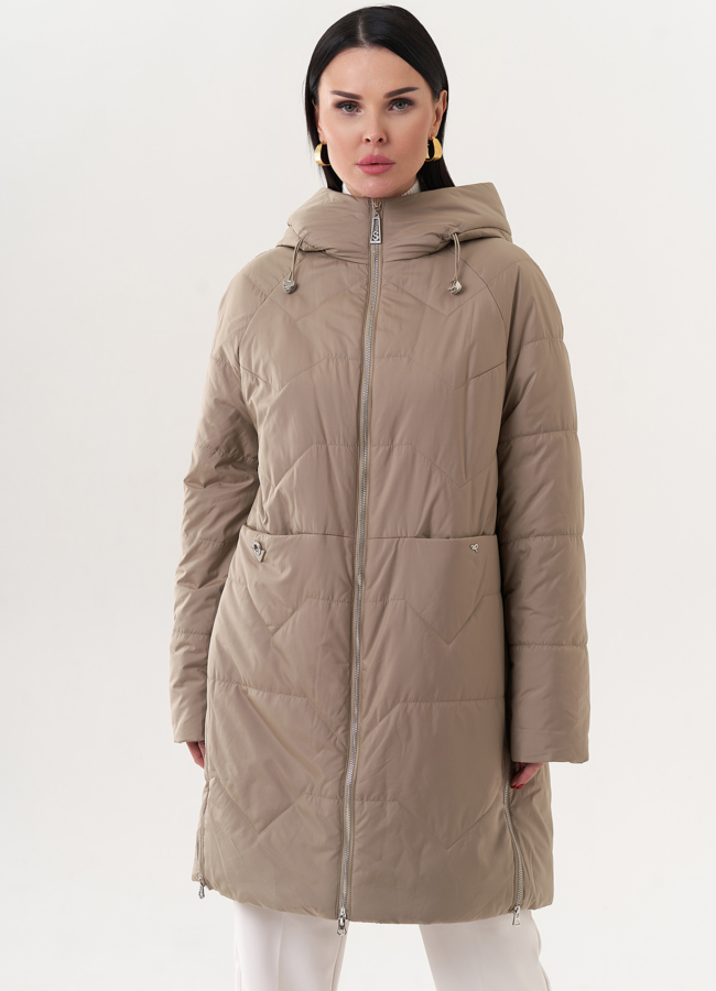 фото Пуховик демисезонный с капюшоном модель № 25036