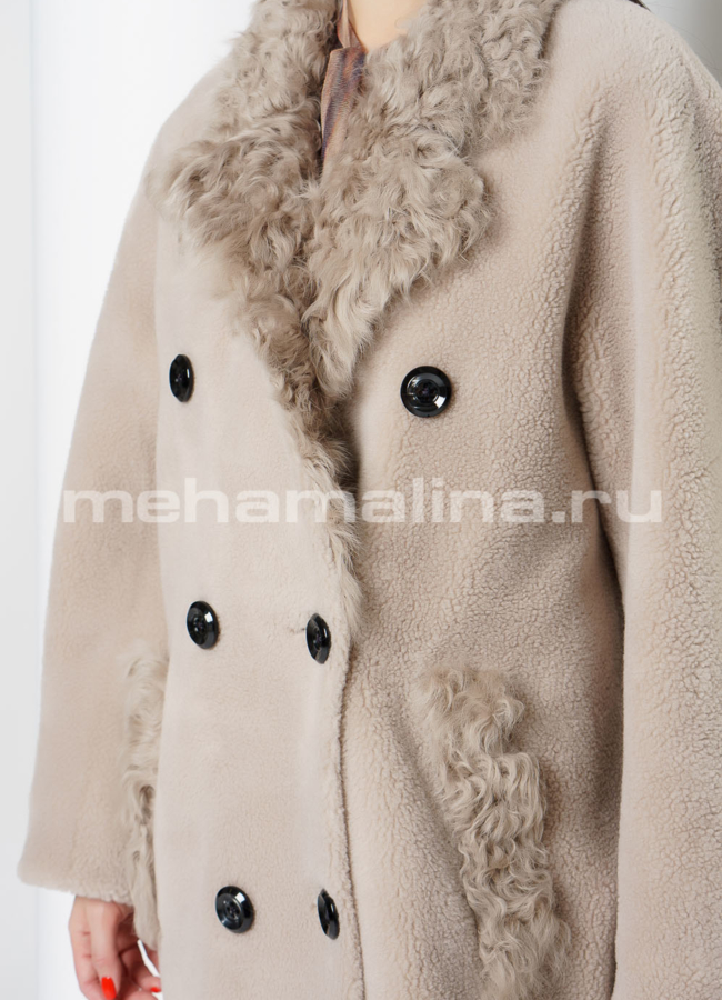 Пальто из шерсти с английским воротником модель № 918 в рассрочку