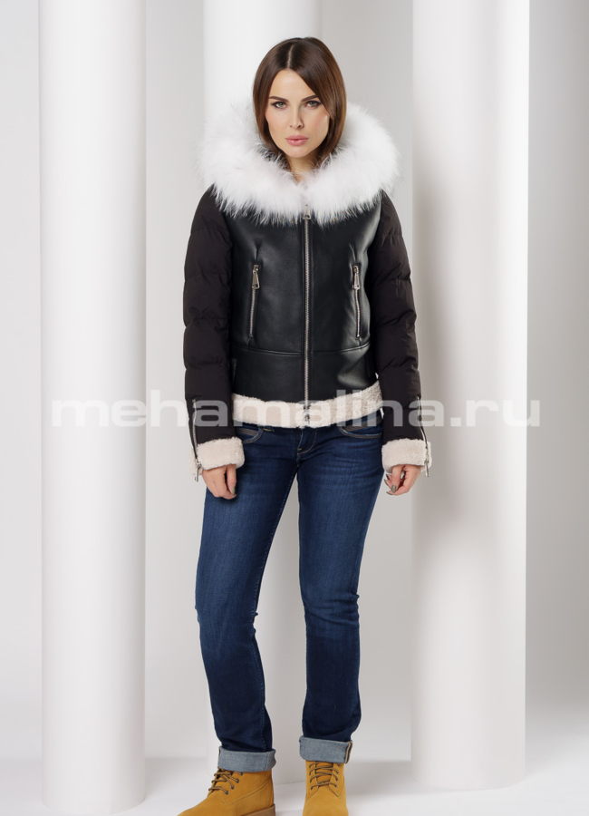 Укороченный пуховик модель № П-297 в рассрочку