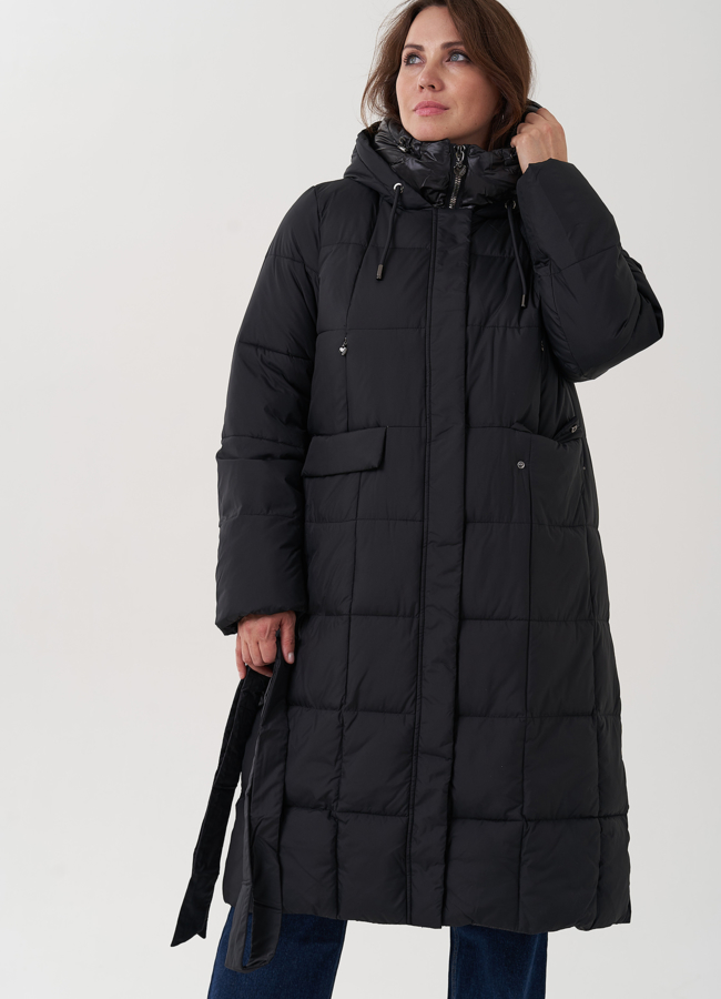 Женский пуховик с капюшоном  модель № 25723 в кредит