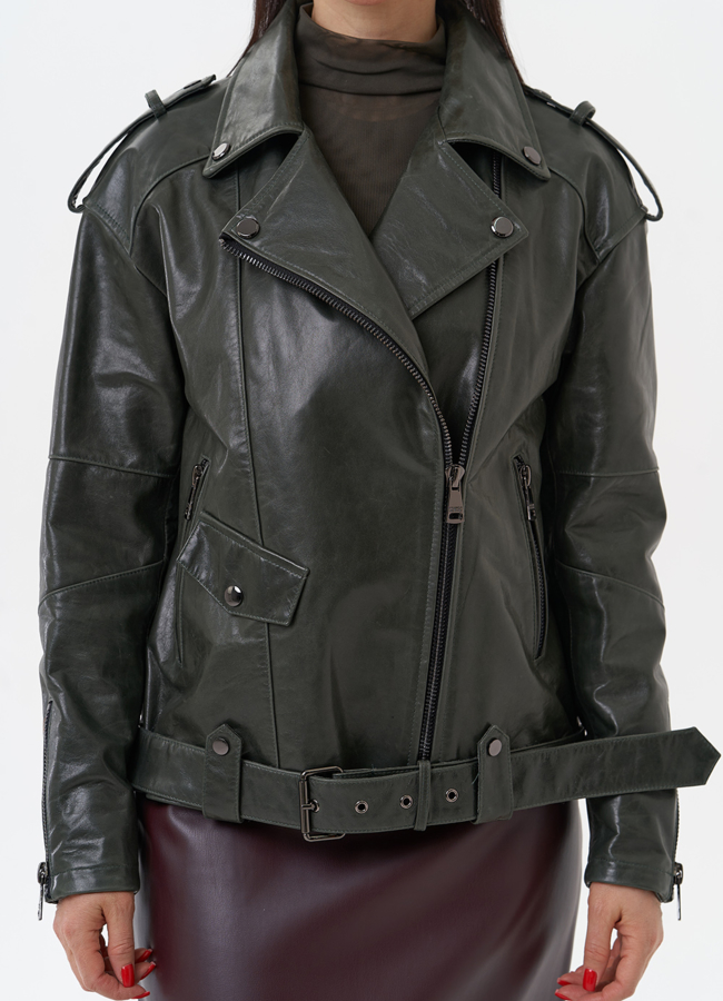 Косуха зеленая женская модель № 77877 в рассрочку Косуха зеленая женская модель № 77877 в рассрочку