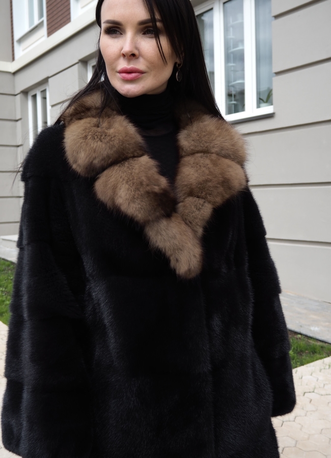 Шуба из норки модель № S-781 в рассрочку