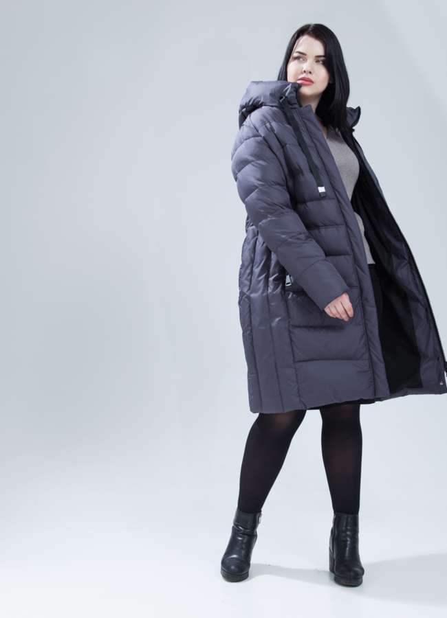 Пуховик женский на биопухе модель № П-359 в рассрочку