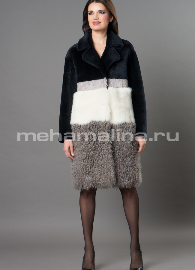 Шуба из овчины merino модель № D-236 в рассрочку