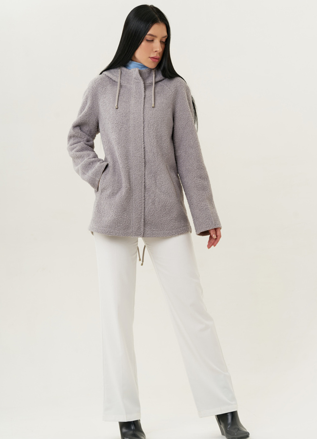 Женское двустороннее полупальто-парка с капюшоном модель № 22309 универмаг малина