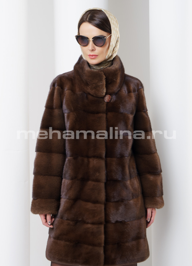 Шуба из скандинавской норки модель № S-457 универмаг малина
