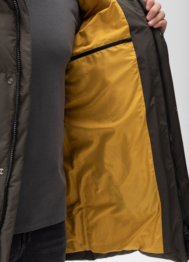 Мужской пуховик с капюшоном  модель № 28405 универмаг малина