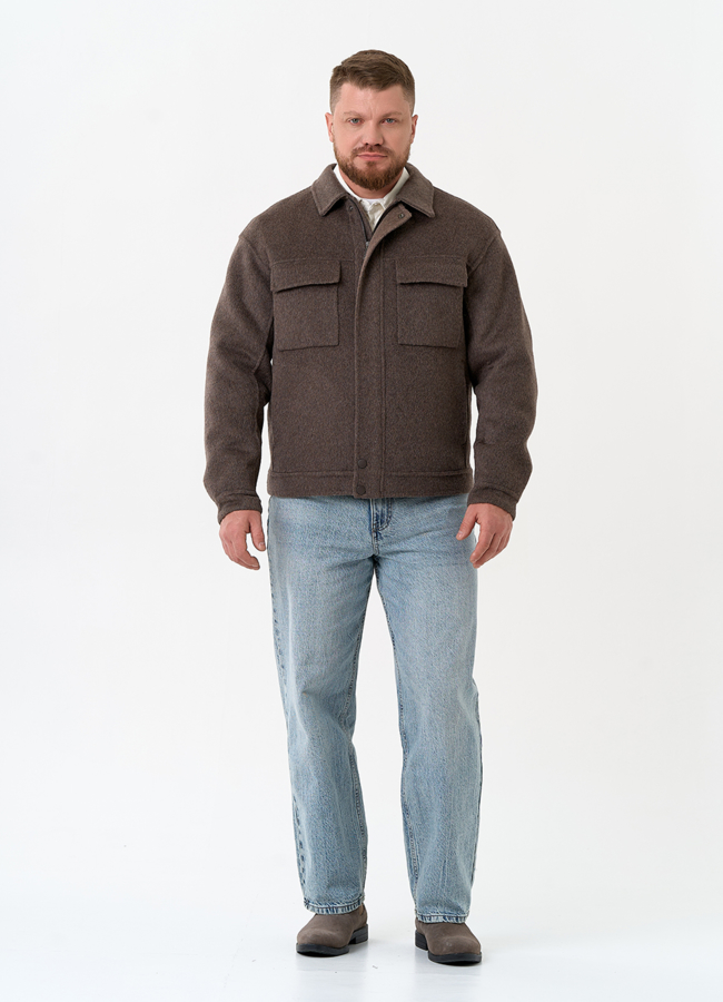 Мужское укороченное пальто модель № 32860 в кредит