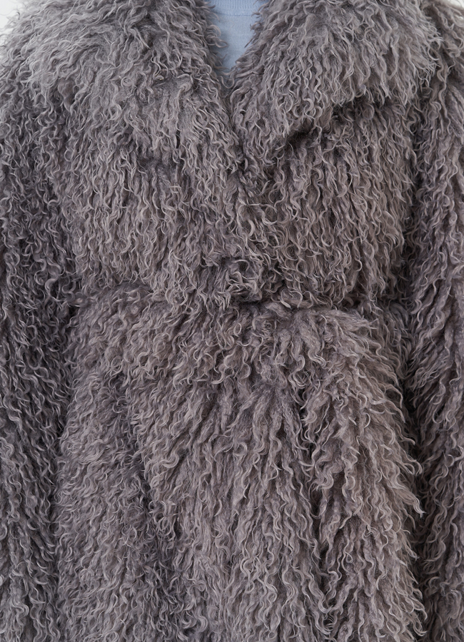 Женская шуба под эко ламу модель № 1363 универмаг малина