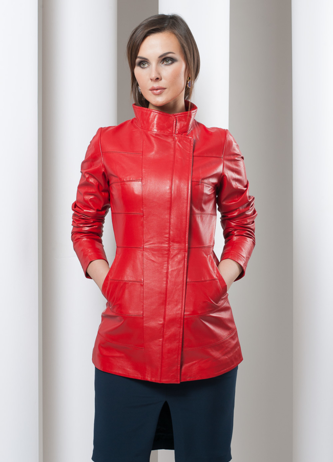 фото Френч на молнии, красный. модель № K-115 фото Френч на молнии, красный. модель № K-115