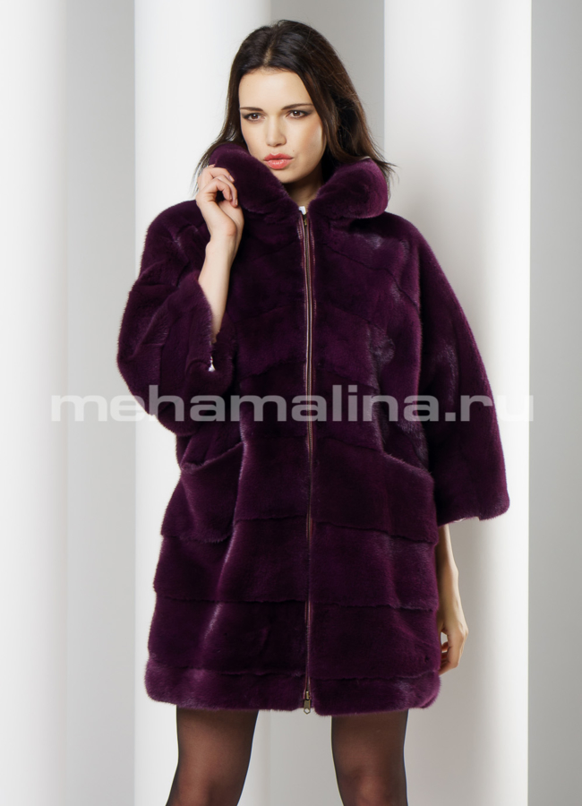 Норковая шуба модель № S-651 универмаг малина
