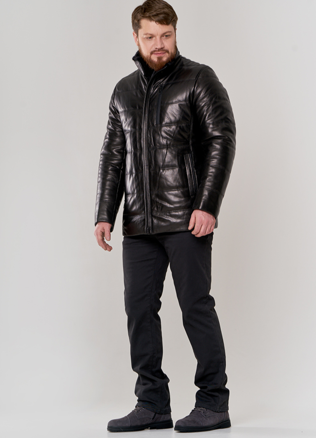 фото Пуховик мужской черного цвета модель № П-509