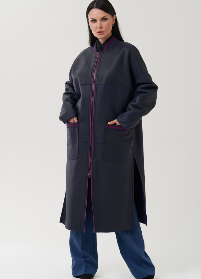 Женская дубленка из натуральной кожи модель № 25289 в кредит