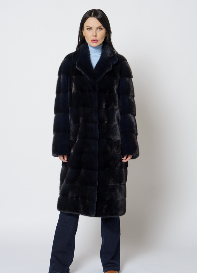 Шуба из норки поперечная  модель № S-763 в кредит
