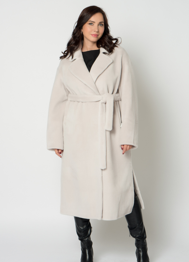 фото Женское пальто из шерсти в длине макси модель № 21549