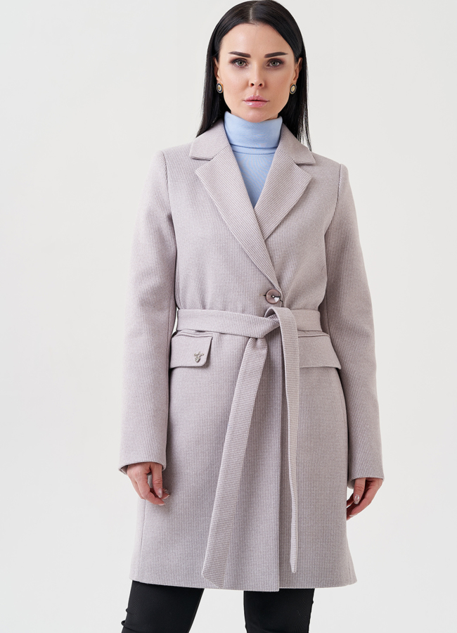 Женское пальто-пиджак в коричневом цвете модель № 23966 универмаг малина