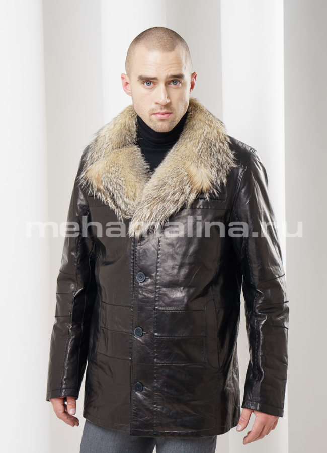 фото Дубленка мужская удлиненная модель № DM-98