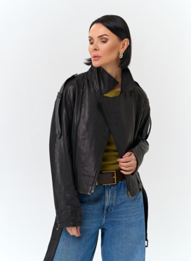 Женская куртка косуха из натуральной кожи