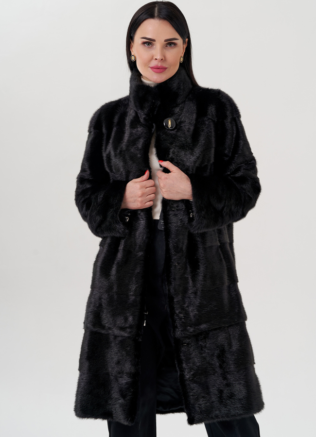 Норковая шуба модель № S-689 универмаг малина