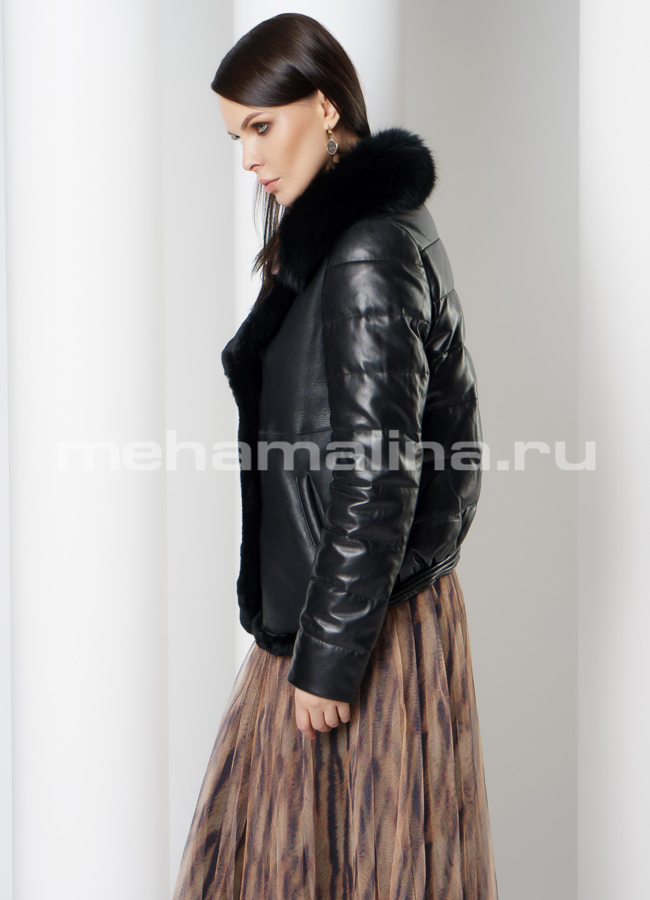 Утепленная куртка с английским воротником на молнии модель № 901 универмаг малина