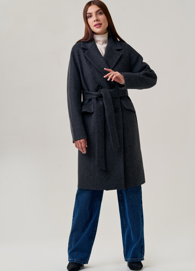 фото Женское пальто с английским воротником   модель № 23179