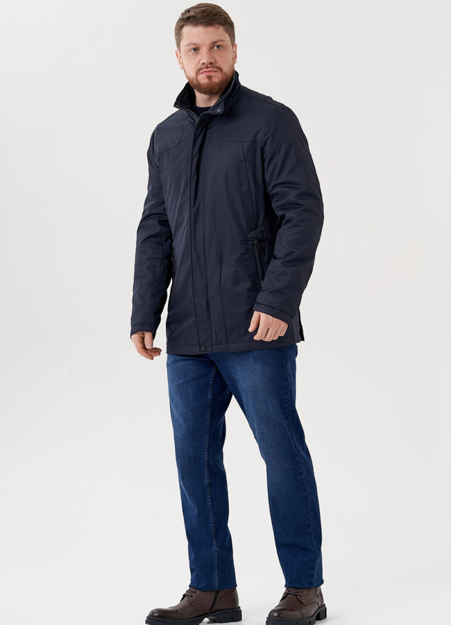 фото Куртка мужская синего цвета  модель № 24355