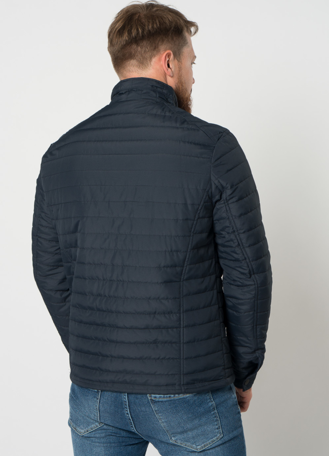 Утепленная мужская куртка в синем цвете модель № 21586 в рассрочку