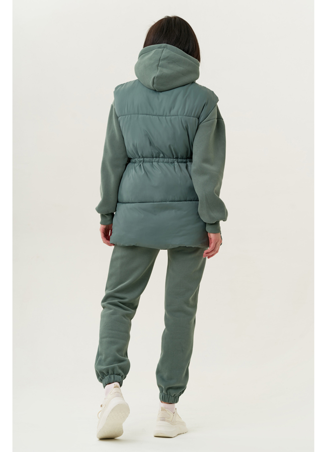 Костюм женский - худи , брюки + жилетка модель № 07  в рассрочку