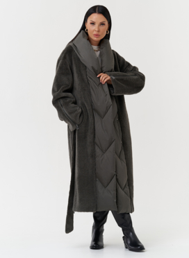 Комбинированное пальто на утеплении