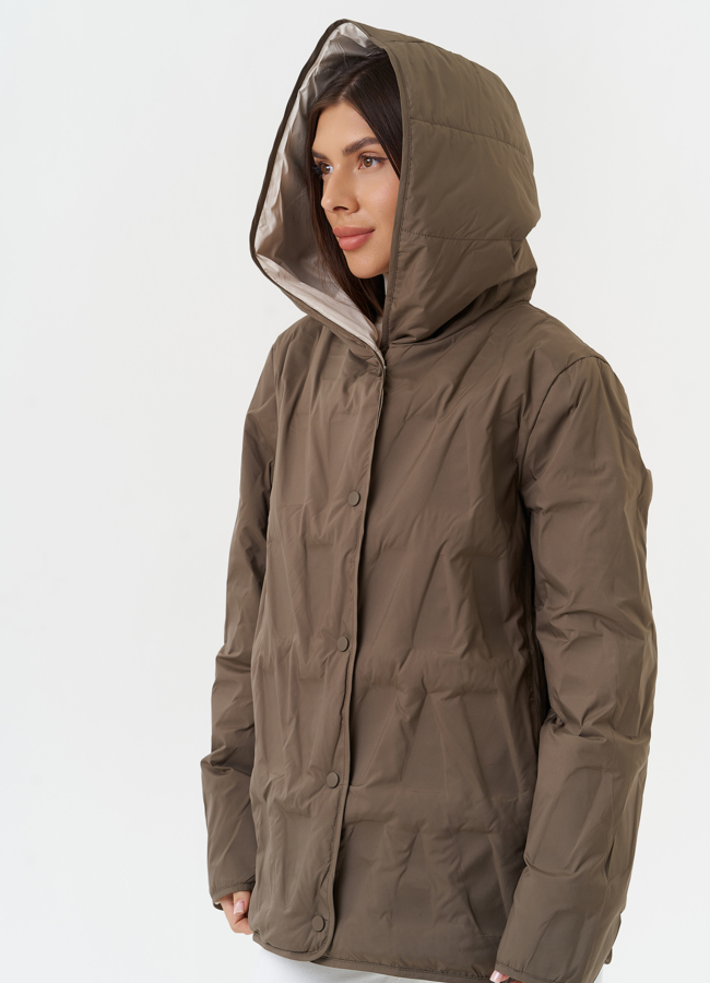 Женская куртка в стежку модель № 27874 универмаг малина