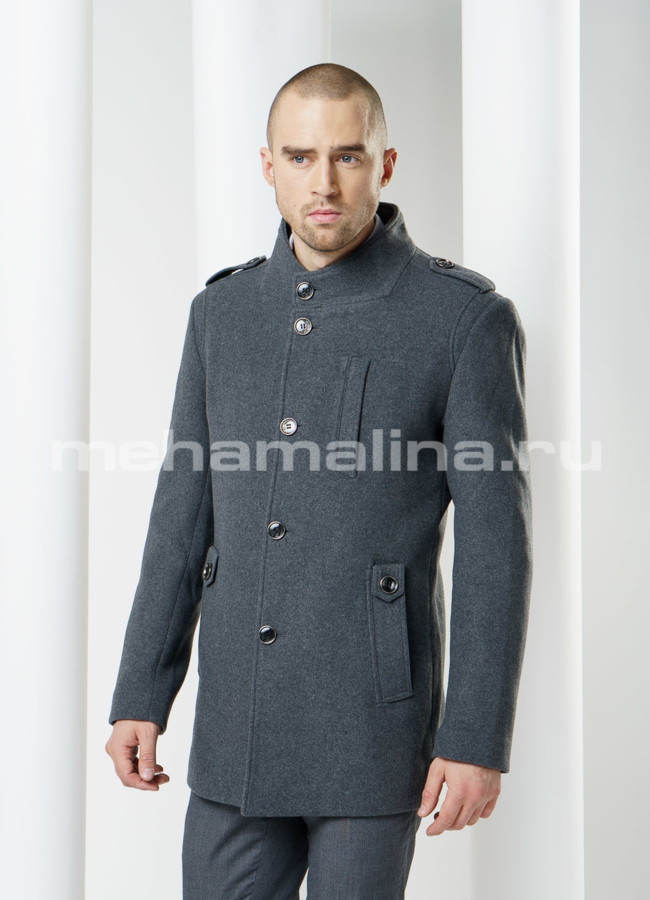 Пальто мужское, воротник стойка модель № PK-3 в кредит